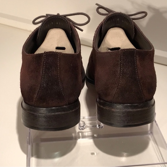 HUGO Boss Dark Brown Oiled Suede Cap Toe Dress Shoes (EU 41.5/US 9) - Picture 7 of 9